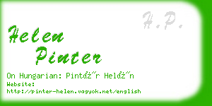helen pinter business card